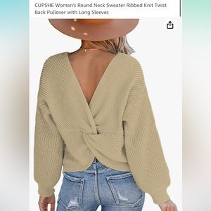 Cupshe Twist Back Sweater